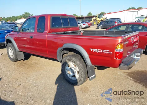2002 Toyota Tacoma Base V6 из США, поврежденный, VIN 5TEWN72N42Z091483
